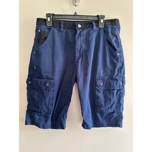 Buffalo David Bitton Cargo Shorts Relaxed‎ Fit Casual Blue Mens Size32